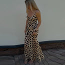 The Riviera | Polka-Dot Scarf-Sling Beach Maxi Dress