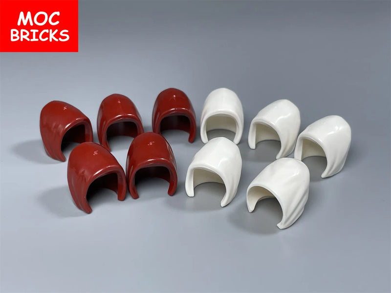 10pcs/lot MOC Bricks Hat Helmet Headgears Accessories Figure Parts Building Blocks Chilren's Toys Kids Gifts