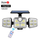 20 W superhelle Solarleuchten, 122/333 LEDs, IP65 wasserdicht, für den Außen- und Innenbereich, Solarlampe mit verstellbarem Kopf, großer Beleuchtungswinkel