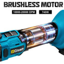 Gisam 20000OPM Cordless Quickrelease Oscillating Tool Multifunction Trimmer Power Tool Anti-Vibration for makita 18V battery Pin