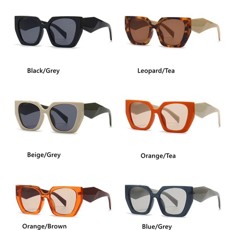 New Retro Designer Oversized Square Sunglasses For Women Men Luxury Brand Fashion Sun Glasses Ins Trending Ladies Shades UV400