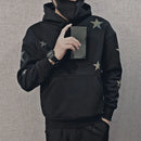 Hoodies Graphic Sweatshirt for Men Black Hip Hop Male Clothes Loose Luxury Aesthetic Emo 90s Vintage Simple Winter S Warm Hooded