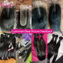 The Long Weave | 12A Straight Human Hair Bundles with HD Lace Closure