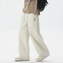 High Quality Summer Thin Men's Straight Tube Loose Ice Silk Wide Leg Casual Pants Breathable Jogging Fitness Baggy Casual Pants