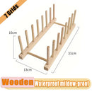 DIY Wooden Drain Rack Kitchen Living Room Organizer Shelf for Plates/Cutting Boards/Plates/Cups/Pot Lid Home Storage