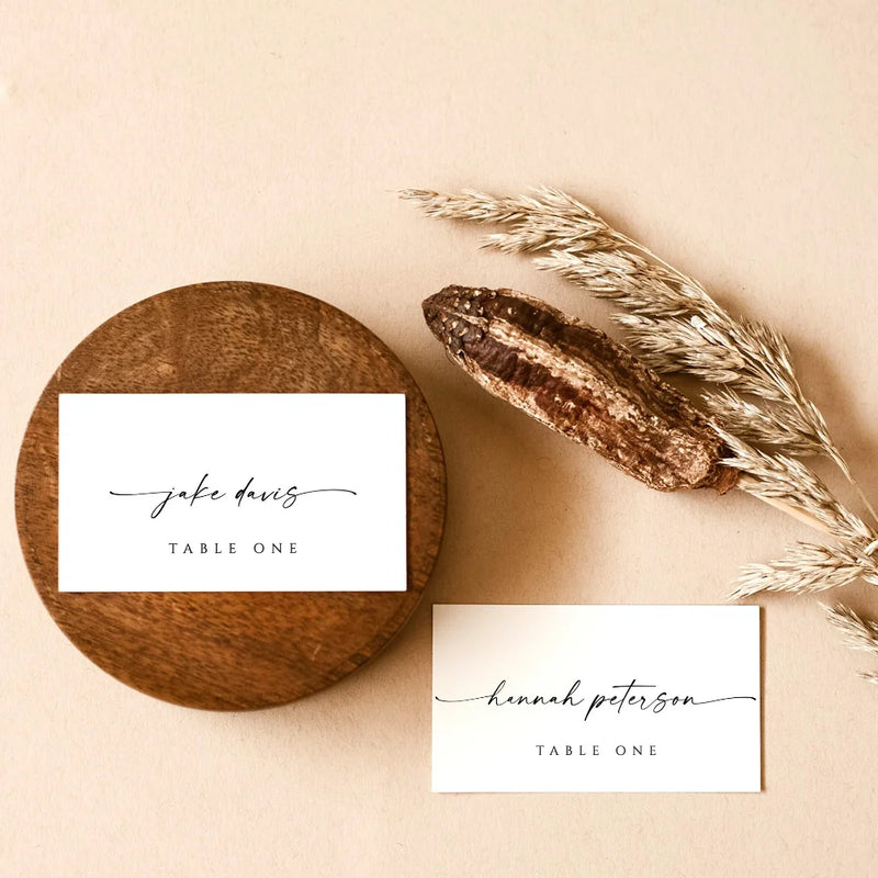 Personalized Wedding Place Cards With Guest Table Name Seat Cards Wedding Invitations Modern Minimalist Cards Party Decor