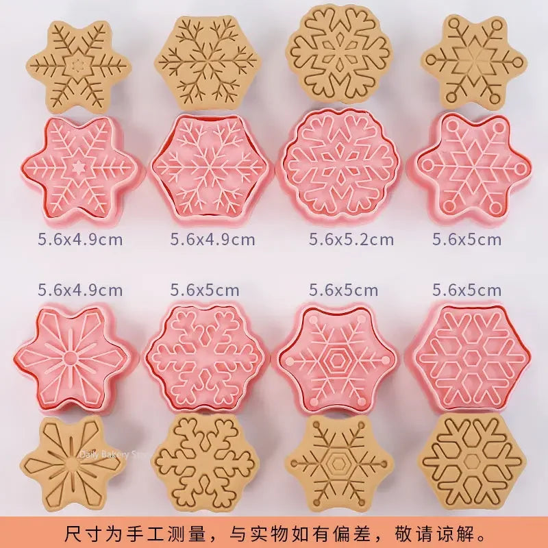 Multiple Sets DIY Cake Decorating Tools Christmas Cookie Cutters Cartoon Biscuit Mould DIY Fondant Mold Baking Tools for Kitchen