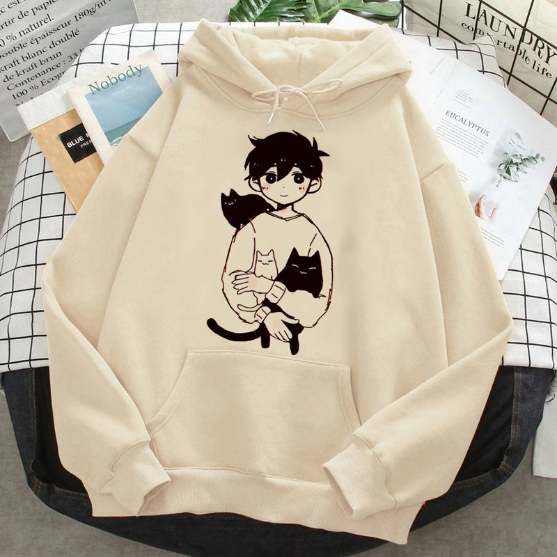 Omori hoodies women y2k aesthetic Kawaii sweat y2k Hooded Shirt women harajuku tracksuit