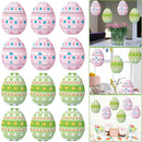 2/4Pcs Easter Paper Lanterns Easter Egg Shaped Hanging Decor Flower Chick Bunny Decorative Hanging Lanterns for Party Supplies