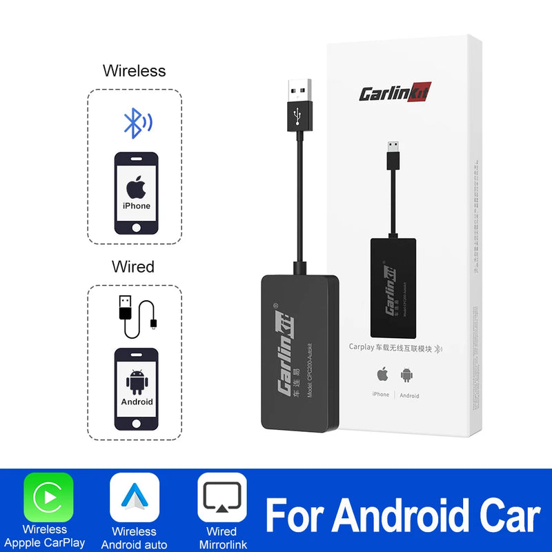 Carlinkit Wireless CarPlay & Android Auto Dongle for Android Car Navigation Player USB Adapter Mirror Screen Spotify Waze CCPA/W