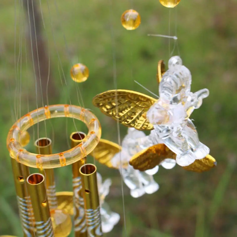 Love Angel Cupid Wind Chime Tube Hanging Ornament House Decoration Metal Pipe Wind Chime Clear Sound Wind Chimes Bells Tubes