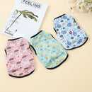 Cartoon Cute Pet Dog Costume Print Dog Sweatshirt Breathable Chihuahua Teddy Tank Top XS-2XL