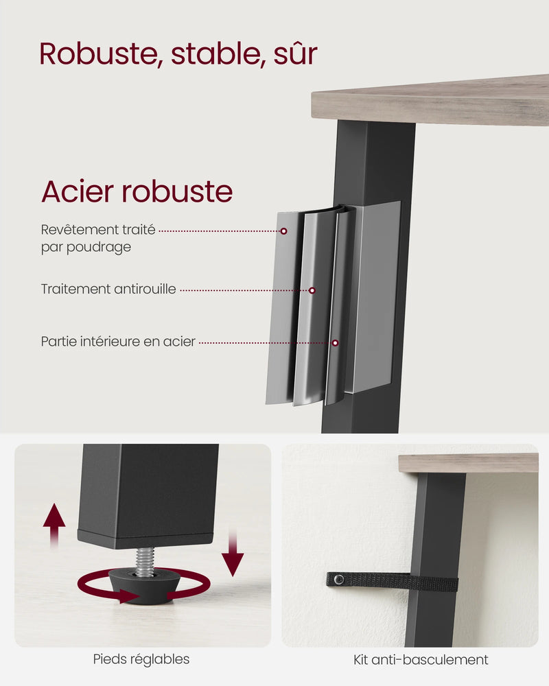 VASAGLE Corner Shelf Unit, 4-Tier Corner Shelf, Ladder Shelf for Living Room, Bookshelf or Plant Stand, Industrial Accent