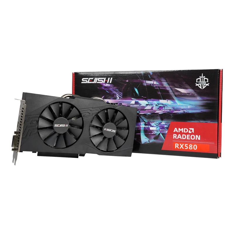 SEJISHI SJS RX 580 8GB Graphics Card GDDR5 256Bit 2048SP Video Card GPU AMD Radeon RX580 8G Gaming Card Desktop placa de video