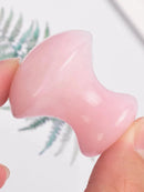 1 Pcs Natural pink crystal jade mushroom head massage powder stone eye facial part facial beauty energy stone