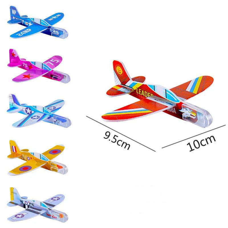 20pcs/bag DIY Gliders Planes Foam Assemble Airplane Toys Kids Birthday Gifts Party Favors Children School Prizes Goodie Fillers