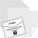 HTVRONT 15 Sheets 11X8.5inch Printable Vinyl Sticker Paper A4 self-adhesive Copy Paper for Inkjet & Laser Printer DIY 8.5x11''