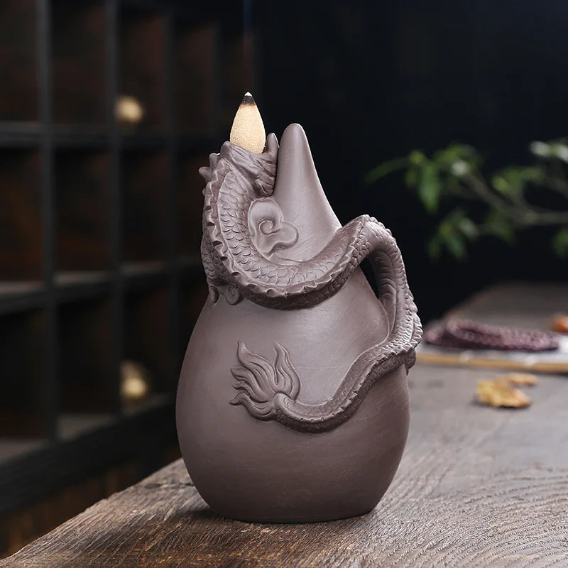 1pc, Dragon Incense Burner, Waterfall Backflow Incense Holder, Aromatherapy Ornament Home Decor Creative Gifts Without Incense