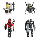 2024 Strengthen Skibidi New A Series of Toilet Man Drill Male Titan Man Female TV Personality Building Blocks Set Toys For Gift