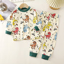 New Kids Boys Girls Pajama Sets Long Sleeve Cute T-Shirt Tops with Pants Toddler Baby Sleeping Clothing Sets Merry Christmas