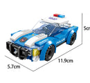 DIY Building Block Police Car Toy Set Creative Educational Patrol Vehicle  for Kids Fun Assembly Puzzle Playset