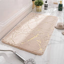 Neue Badematte Flanell Bronzierung Druck Saugfähige Anti-Rutsch-Matte Wohnzimmer Teppich WC Schlafzimmer Fußmatte Badezimmer Zubehör