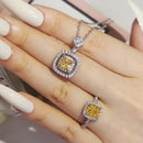 2026 New Arrivals Luxury 2pcs Silver Color Cz Dubai Jewelry Set Ring and Earring for Women Wedding Party Lady Gift Jewelry J5968