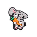 1-23Pcs PVC Adorable Rabbit Bunny Easter Shoe Buckle Charms Accessories Children Shoe Button Fit Birthday Gift