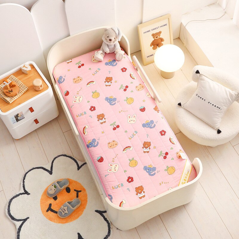 Crib Mattress Toddler Bed Mattress Pad Double Sides Cotton Mesh Baby Bedding Set  Boys Girls Infant Bed Set 120x60cm