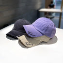 Purple Pleated Baseball cap New 2023 Flat Tongue Hat Small Face Wide brim Versatile Sunscreen Baseball cap for Men and Women