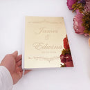 Different Styles Custom Wedding Signature Guest Book Personalized Gold/Silver Mirror Cover Empty White Blank Pages Party Decor