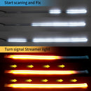 OKEEN LED Auto-Tagfahrlicht mit sequenziellem Start-Scan DRL Universelles Tagfahrlicht Blinkerlampe Auto Scheinwerferleisten 12V
