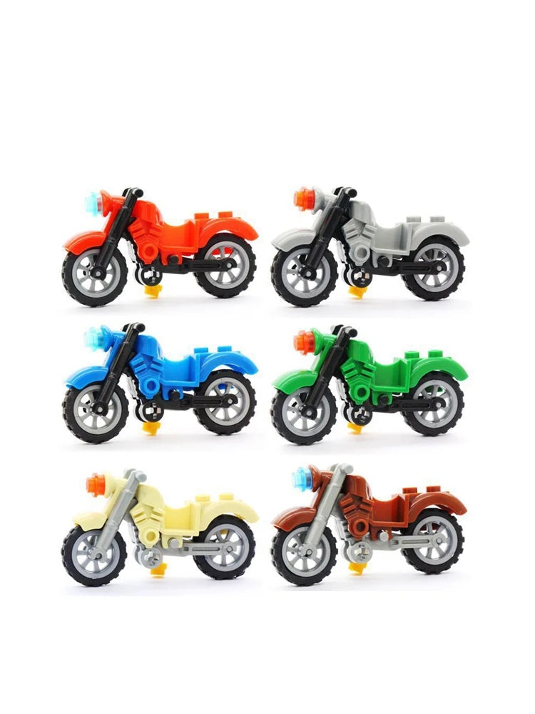 MOC Military Motorcycle Germany Tool Car Army Figures Vehicle Christmas Gift Toys For Kids Education Militaries Building Blocks