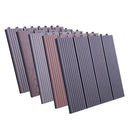 WPC Composite Garden Floor Boards Set of 11PCs Interlocking Wood Effect Terrace Tiles Flooring 30 x 30cm with Click System