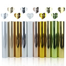 Free Shipping Wholesale GOLD Luxury Metallic Heat Transfer Vinyl Roll Sheets Camouflage Iron On Film HTV DIY