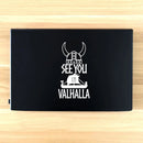 See You In Valhalla Wikinger Krieger Aufkleber Auto Fenster Dekor, Helm Nordisch Nordischer Drachenschiff Laptop Aufkleber Dekoration