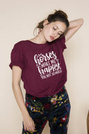 Horses Make Me Happy Bedrucktes New Arrival Damen Lustiges Freizeit-T-Shirt aus 100% Baumwolle, Farm-Shirts, Cowgirl-Tees, Country-Shirt