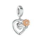 Fashion Rose Gold Tree Feather Heart Charms Beads Fit Original Bracelet Women 925 Sterling Silver Jewelry Accessories