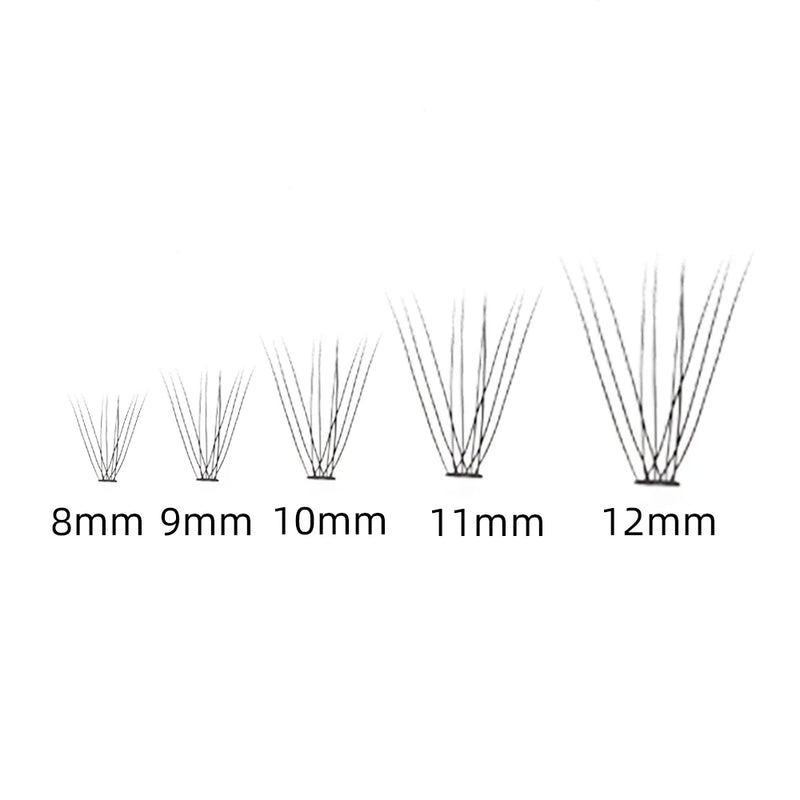 Grafting World 0.07 Individual Eyelashes 10D Lash Fan Cluster length 8mm to 14mm for Personal Make Up