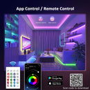 ColorRGB, LED-Lichtstreifen 10M 15M, Musiksynchronisation Farbwechsel RGB LED-Streifen 24-Tasten-Fernbedienung, APP-Steuerung, SMD5050, Für TV PC Zuhause