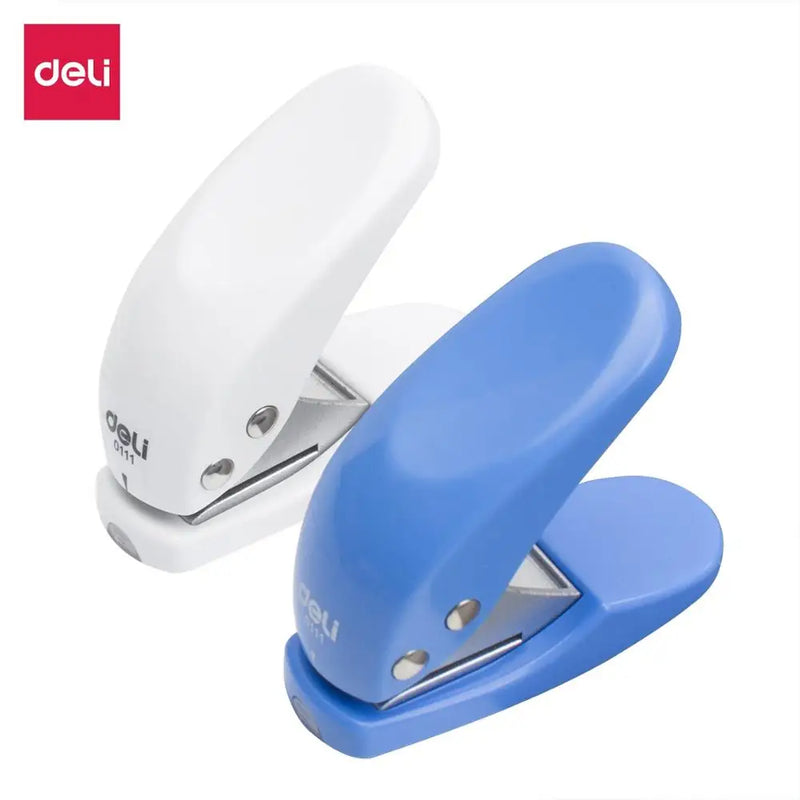 DELI Mini Paper Punch Portable Size 1 Hole Punch Machine 6mm 10 Sheets Office School Supplies