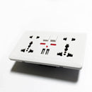 Delviz Wall Power Socket Universal 5 Hole, 2.1A Dual USB Charger Port,146mm*86mm, LED indicator, UK Standard USB Switched Outlet