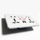 Delviz Wall Power Socket Universal 5 Hole, 2.1A Dual USB Charger Port,146mm*86mm, LED indicator, UK Standard USB Switched Outlet
