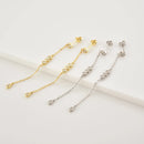 ANDYWEN 925 Sterling Silver Gold Mid long Necklace PIRAMIDE Long Earrings VERTICE Crystal CZ Fine Jewelry Set 2021 Wedding Gift