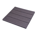 WPC Composite Garden Floor Boards Set of 11PCs Interlocking Wood Effect Terrace Tiles Flooring 30 x 30cm with Click System