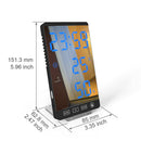 6 Zoll LED Spiegel Wecker Touch-Taste Wand Digitaluhr Zeit Temperatur Feuchtigkeitsanzeige USB-Ausgang Tischuhr
