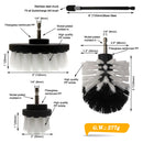 4pcs/set Drill Power Scrub Clean Brush Electric Drill Brush Kit with Extension for Cleaning Car, Seat, Carpet, Upholstery