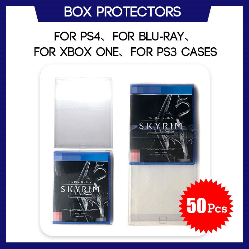 Box Protector Sleeve For PS4 For Blu-ray For Xbox One For PS3 Game Custom Clear Plastic Protection