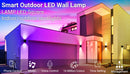 12W LED-Außenwandleuchte RGBCCT Dimmbar Tuya Smart Life Steuerung Bluetooth-kompatible Wandlampe für dekorative Atmosphäre