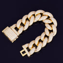 The Sovereign | 23mm Miami Cuban Chain Bracelet in AAA Zirconia
